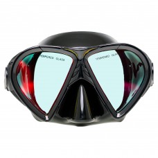 Mask Marlin Crystal Black with yellow mirror lenses